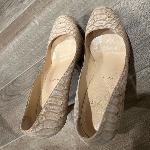 Christian Louboutin snakeskin print heels - Picture 6 of 10